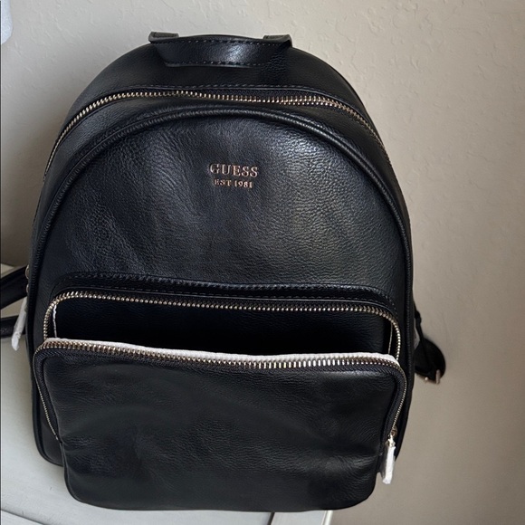 ?ON SALE! Guess Rylan Medium Black Faux-leather collegiate/travel Backpack. NWT main image 12